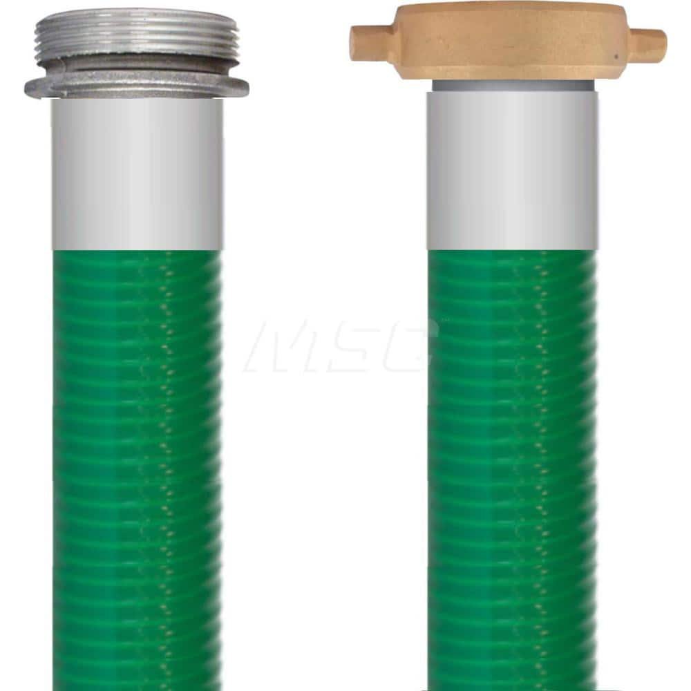 Liquid Suction & Discharge Hose; Inside Diameter (Inch): 1-1/2; Length (Feet): 20; Outside Diameter (Decimal Inch): 1.8400; Material: PVC; Working Pressure (psi): 90.000; Vacuum Rating: 29 In. Hg; Color: Green; Minimum Temperature (F): -23.000; Maximum Te