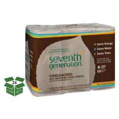 Paper Towels: Continuous Roll, 24 Rolls, Roll, 2 Ply, Recycled Fiber, Brown 11″ Wide, 165' Roll Length, 120 Sheets
