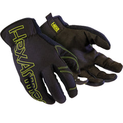 Puncture-Resistant Gloves: Size M, ANSI Puncture 2 High-Visibility Yellow & Black