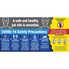 NMC - Banners Message Type: COVID-19 Legend: COVID-19 Safety Precautions - Exact Industrial Supply
