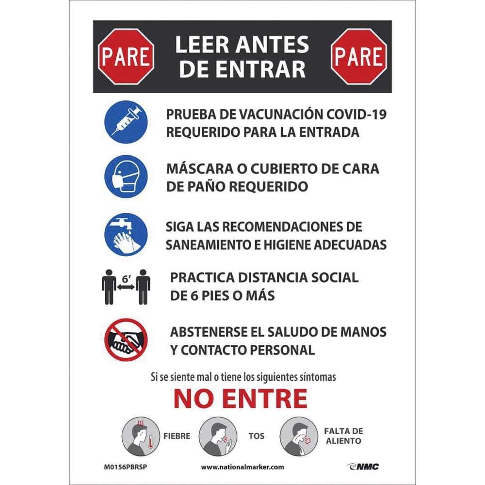 NMC - Safety Signs Message Type: COVID-19 Message or Graphic: Message & Graphic - Exact Industrial Supply