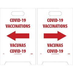 NMC - Cone & A Frame Floor Signs Shape: Rectangle Type: COVID-19 - Exact Industrial Supply