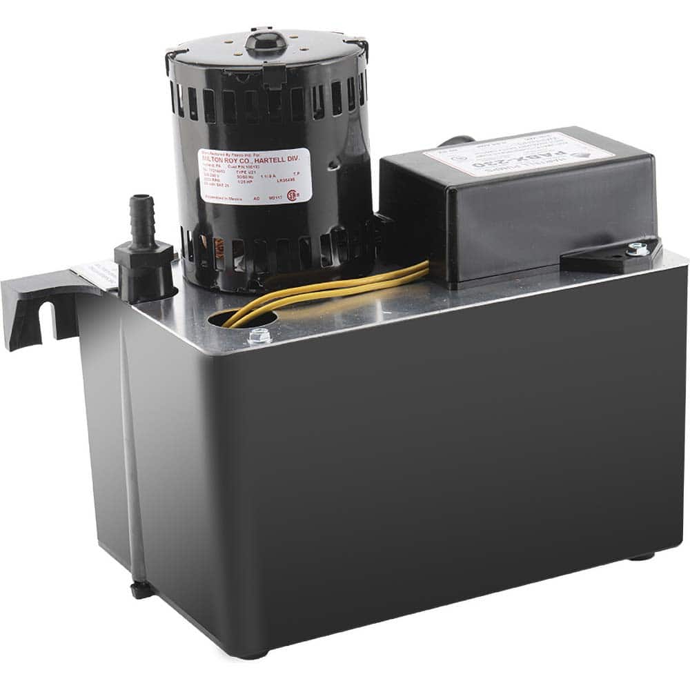 Condensate Systems; Phase: Single; Minimum Order Quantity: 1.000; Certifications: UL; Type: Condensate Pump; Pump Type: Condensate Pump; Voltage: 230; Voltage: 230 V; Tank Capacity: 1 gal (US); 1 Gallon; Tank Capacity: 1 gal (US); Outlet Size: 3/8; Phase: