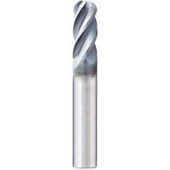 Corner Chamfer End Mill: 0.75″ Dia, 1″ LOC, 4 Flute, 0.02″ Chamfer Width, Solid Carbide 3″ OAL, 3/4″ Shank Dia, 45 ° Helix, AlTiN Coated, Centercutting