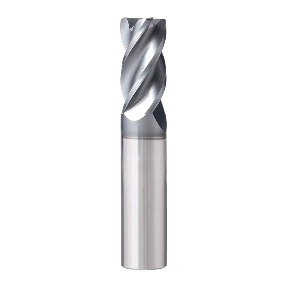 Corner Radius End Mill: 5/8″ Dia, 3/4″ LOC, 0.125″ Radius, 4 Flutes, Solid Carbide 3″ OAL, 5/8″ Shank Dia, 37 ° Helix, AlCrN Coated, Corner Radius End, Centercutting, Series XPV