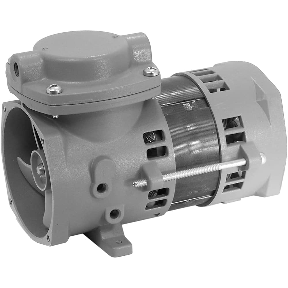 Thomas - Diaphragm-Type Vacuum Pumps Voltage: 115 VAC Compressor Type: Diaphragm Compressor and Vacuum Pump - Exact Industrial Supply