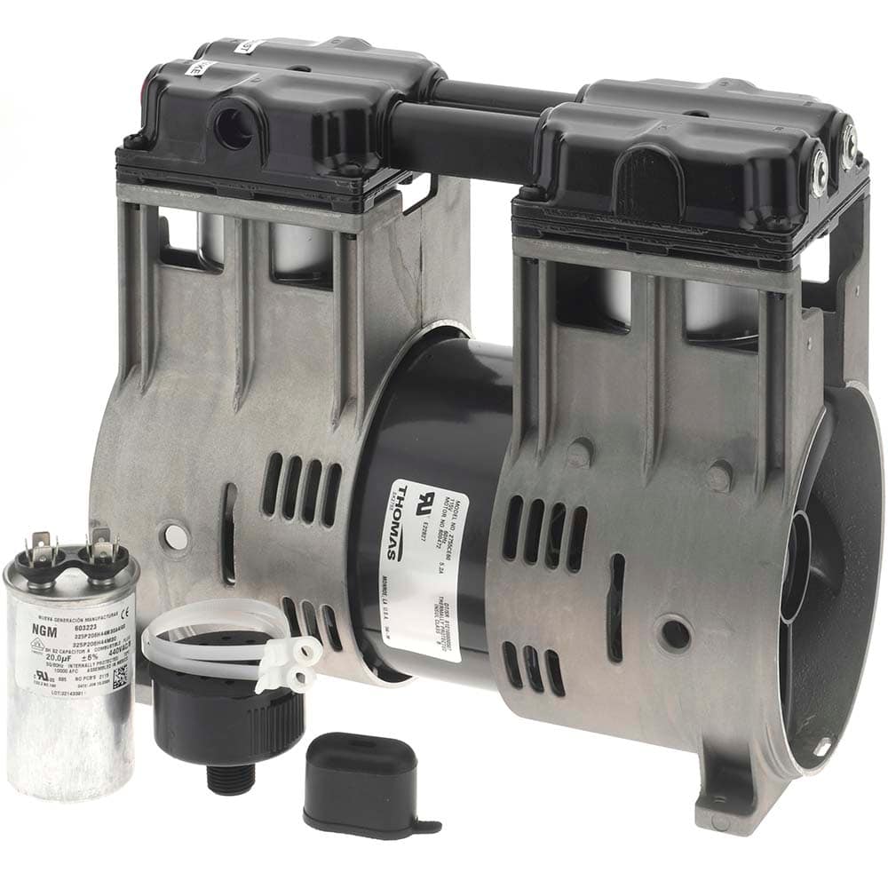 Thomas - Piston-Type Vacuum Pumps Type: Vacuum Voltage: 115 VAC - Exact Industrial Supply