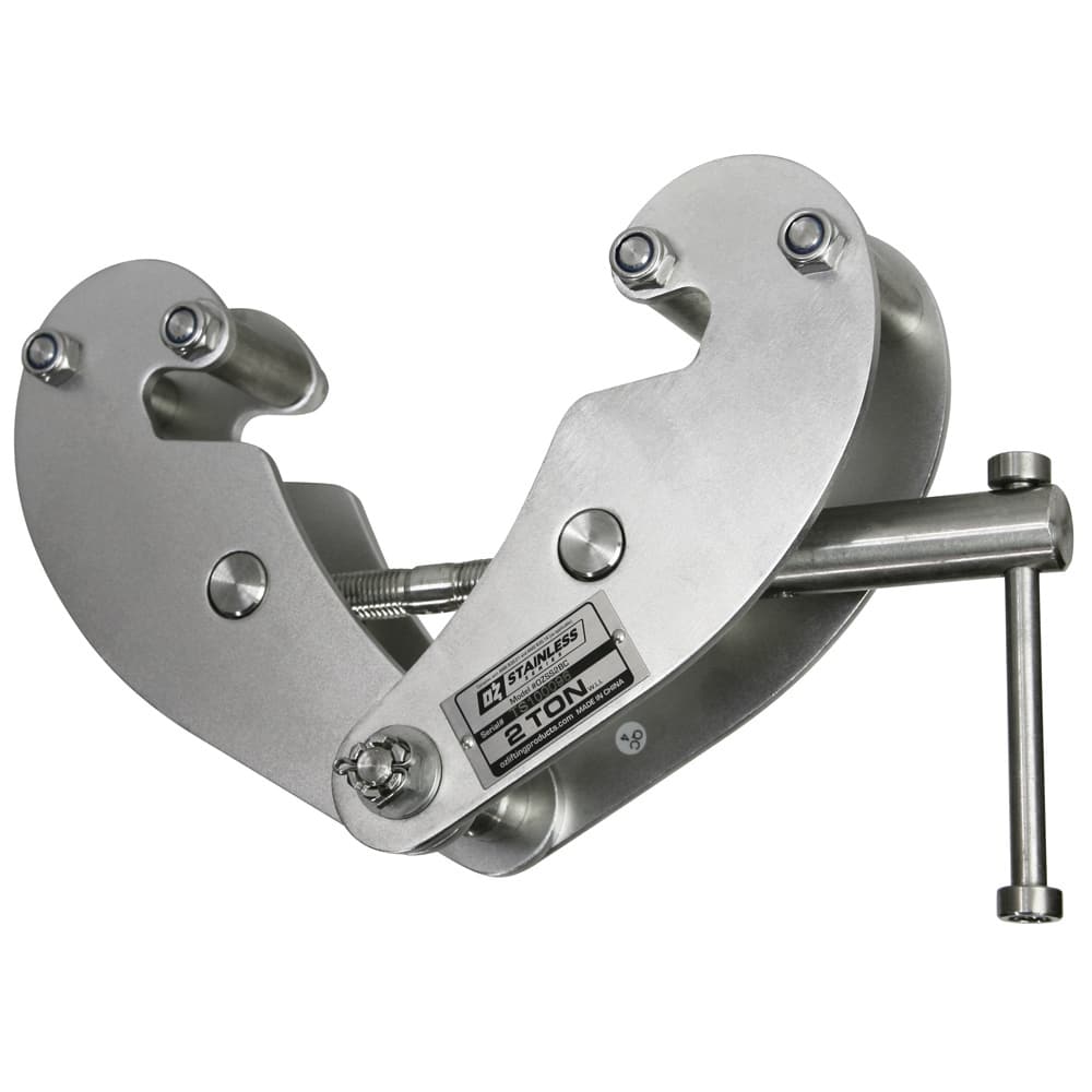 OZ Lifting Products - Beam Clamps & C-Clamps Type: Beam Clamp Maximum Flange Thickness: 0.9400 (Decimal Inch) - Exact Industrial Supply