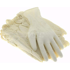 Disposable Gloves: Size Large, 3 mil, Nitrile White, 9-1/2″ Length