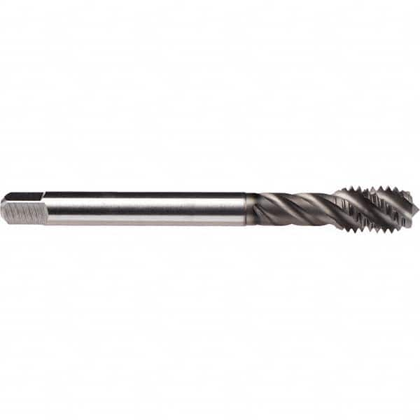 Spiral Flute Tap: 1/2-20, UNF, 5 Flute, Bottoming, 3B Class of Fit, Cobalt, GLT-1 Finish 0.512″ Thread Length, 3.937″ OAL, Right Hand Flute, Right Hand Thread, H3, Series CU51C410