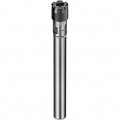 Collet Chuck: 0.5 to 7 mm Capacity, ER Collet, Straight Shank 150 mm Projection, 0.003 mm TIR, Through Coolant