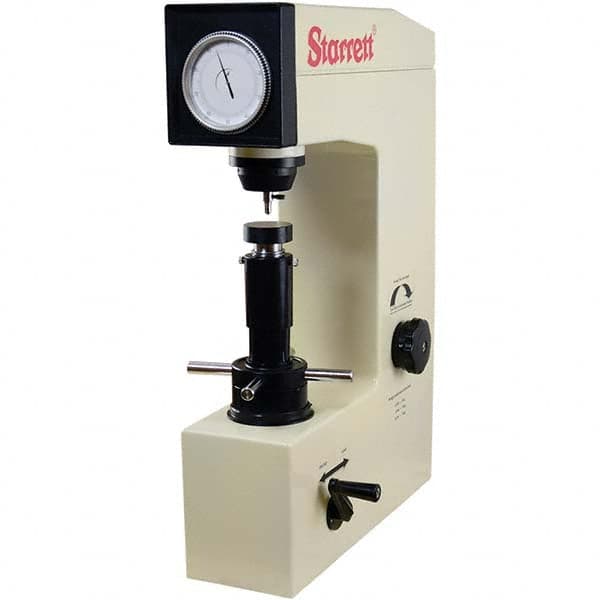 Starrett - Bench Top Hardness Testers Scale Type: Rockwell Superficial Minimum Hardness: 345 - Exact Industrial Supply