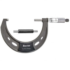 Starrett - Mechanical Outside Micrometers Minimum Measurement (mm): 75.00 Maximum Measurement (mm): 100.00 - Exact Industrial Supply