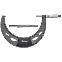 Starrett - Mechanical Outside Micrometers Minimum Measurement (mm): 125.00 Maximum Measurement (mm): 150.00 - Exact Industrial Supply