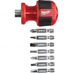 Milwaukee Tool - Bit Screwdrivers Type: 8-in-1 Nut Driver Tip Type: Philips; Slotted; Square; Torx - Exact Industrial Supply