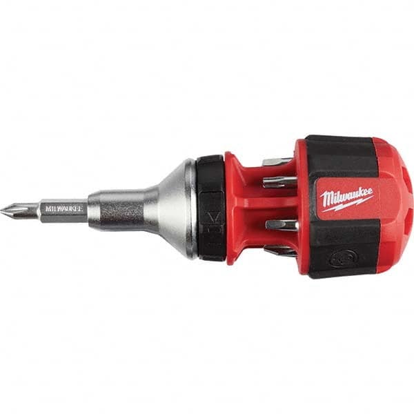 Milwaukee Tool - Bit Screwdrivers Type: Multi-Bit Screwdriver Tip Type: Philips; Slotted; Square; Torx - Exact Industrial Supply