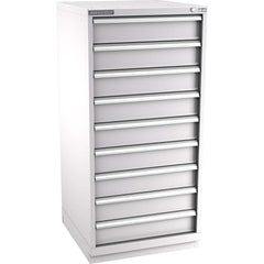 Champion Tool Storage - Modular Storage Cabinets; Type: Eye-Level Standard Width Drawer Cabinet ; Number of Drawers: 9.000 ; Height (Inch): 59-1/2 ; Width (Inch): 28-1/4 ; Depth (Inch): 28-1/2 ; Color: Light Gray - Exact Industrial Supply