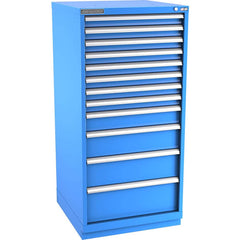 Champion Tool Storage - Modular Storage Cabinets; Type: Eye-Level Standard Width Drawer Cabinet ; Number of Drawers: 12.000 ; Height (Inch): 59-1/2 ; Width (Inch): 28-1/4 ; Depth (Inch): 28-1/2 ; Color: Bright Blue - Exact Industrial Supply