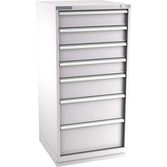 Champion Tool Storage - Modular Storage Cabinets; Type: Eye-Level Standard Width Drawer Cabinet ; Number of Drawers: 7.000 ; Height (Inch): 59-1/2 ; Width (Inch): 28-1/4 ; Depth (Inch): 28-1/2 ; Color: Light Gray - Exact Industrial Supply