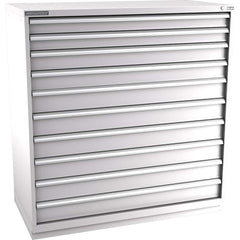 Champion Tool Storage - Modular Storage Cabinets; Type: Eye-Level Double Width Drawer Cabinet ; Number of Drawers: 10.000 ; Height (Inch): 59-1/2 ; Width (Inch): 56-1/2 ; Depth (Inch): 28-1/2 ; Color: Light Gray - Exact Industrial Supply