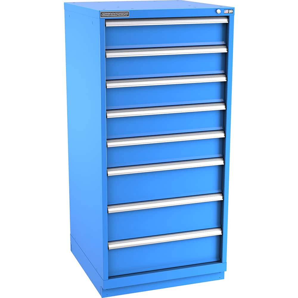 Storage Cabinet: 28-1/4″ Wide, 28-1/2″ Deep, 59-1/2″ High 440 lb Capacity, 8 Drawer