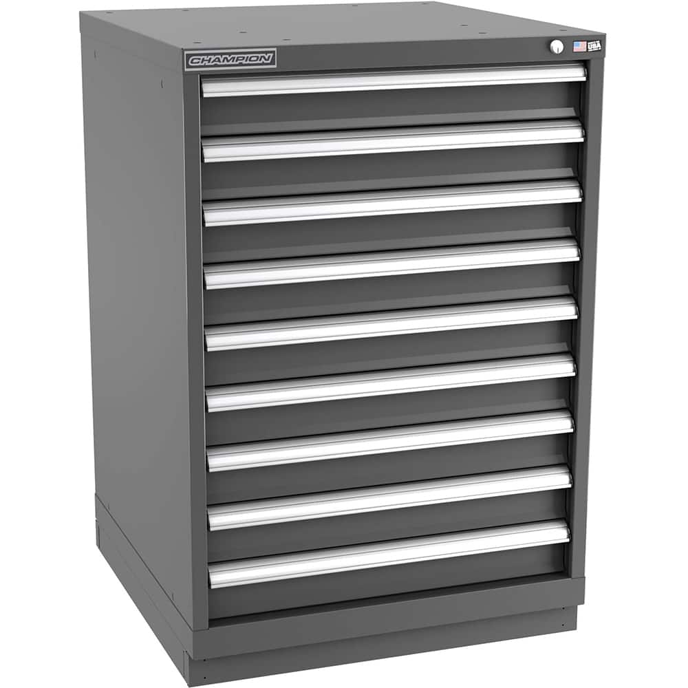 Storage Cabinet: 28-1/4″ Wide, 28-1/2″ Deep, 41-3/4″ High 440 lb Capacity, 9 Drawer