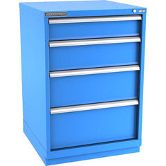 Champion Tool Storage - Modular Storage Cabinets; Type: Counter-Height Standard Width Drawer Cabinet ; Number of Drawers: 4.000 ; Height (Inch): 41-3/4 ; Width (Inch): 28-1/4 ; Depth (Inch): 28-1/2 ; Color: Bright Blue - Exact Industrial Supply