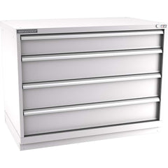 Champion Tool Storage - Modular Storage Cabinets; Type: Bench-Height Extra Width Drawer Cabinet ; Number of Drawers: 4.000 ; Height (Inch): 35-7/8 ; Width (Inch): 47 ; Depth (Inch): 28-1/2 ; Color: Light Gray - Exact Industrial Supply