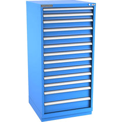 Champion Tool Storage - Modular Storage Cabinets; Type: Eye-Level Standard Width Drawer Cabinet ; Number of Drawers: 13.000 ; Height (Inch): 59-1/2 ; Width (Inch): 28-1/4 ; Depth (Inch): 28-1/2 ; Color: Bright Blue - Exact Industrial Supply