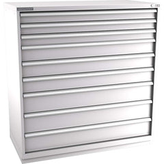 Champion Tool Storage - Modular Storage Cabinets; Type: Eye-Level Double Width Drawer Cabinet ; Number of Drawers: 9.000 ; Height (Inch): 59-1/2 ; Width (Inch): 56-1/2 ; Depth (Inch): 28-1/2 ; Color: Light Gray - Exact Industrial Supply