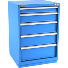 Champion Tool Storage - Modular Storage Cabinets; Type: Counter-Height Standard Width Drawer Cabinet ; Number of Drawers: 5.000 ; Height (Inch): 41-3/4 ; Width (Inch): 28-1/4 ; Depth (Inch): 28-1/2 ; Color: Bright Blue - Exact Industrial Supply