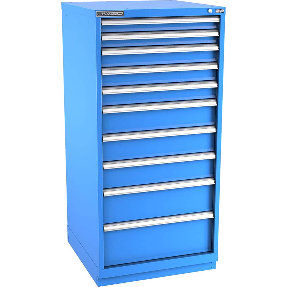 Storage Cabinet: 28-1/4″ Wide, 28-1/2″ Deep, 59-1/2″ High 440 lb Capacity, 10 Drawer