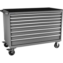 Champion Tool Storage - Mobile Work Centers; Type: Standard Depth Retainer Top Cabinet ; Load Capacity (Lb.): 440.000 ; Number of Drawers: 8 ; Width (Inch): 56-1/2 ; Depth (Inch): 28-1/2 ; Height (Inch): 43-1/4 - Exact Industrial Supply