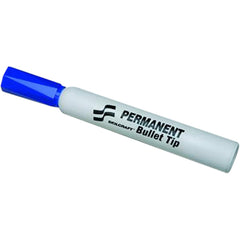 Ability One - Markers & Paintsticks; Type: Permanent Marker ; Color: Blue ; Ink Type: Water Base ; Tip Type: Bullet - Exact Industrial Supply