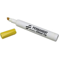 Ability One - Markers & Paintsticks; Type: Permanent Marker ; Color: Yellow ; Ink Type: Water Base ; Tip Type: Chisel - Exact Industrial Supply