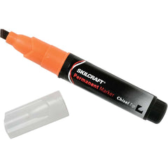 Ability One - Markers & Paintsticks; Type: Permanent Marker ; Color: Orange ; Ink Type: Water Base ; Tip Type: Chisel - Exact Industrial Supply