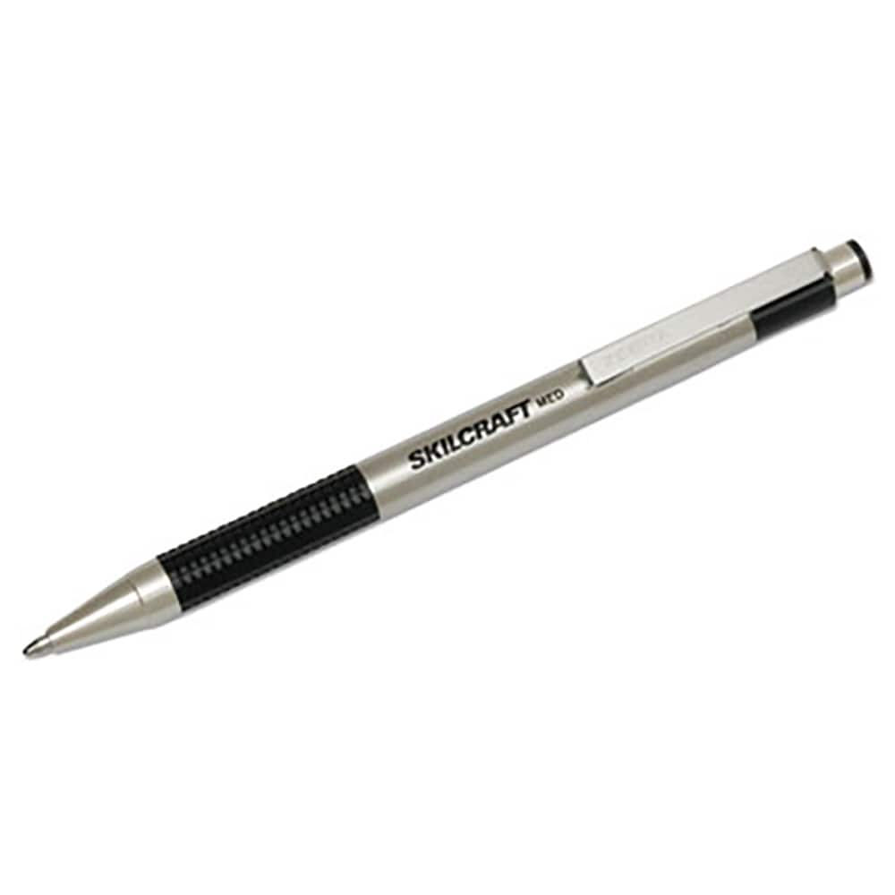 Ability One - Pens & Pencils; Type: Retractable Pen ; Color: Black ; Tip Type: Medium - Exact Industrial Supply