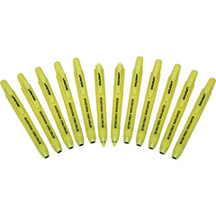 Ability One - Markers & Paintsticks; Type: Highlighter ; Color: Yellow ; Ink Type: Water Base ; Tip Type: Chisel - Exact Industrial Supply