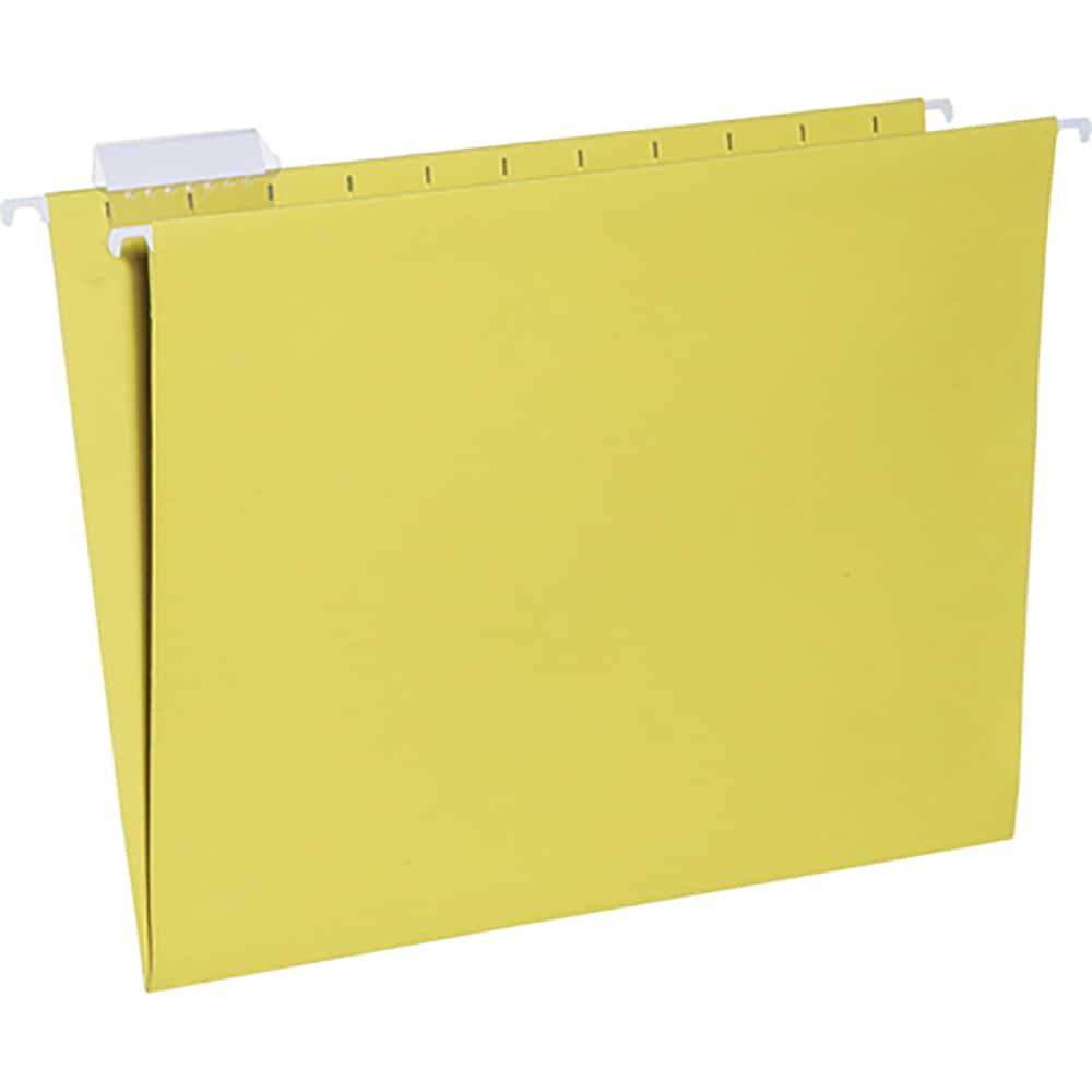 Ability One - File Folders, Expansion Folders & Hanging Files; Folder/File Type: Hanging File Folder ; Color: Yellow ; Index Tabs: Yes ; Tab Cut Location: 1/5 ; File Size: Letter ; Size: 8-1/2 x 11 - Exact Industrial Supply