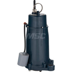Grinder Sewage & Effluent Pump: Automatic, 2 hp, 13.9A, 208 to 230V 1-1/4″ Outlet, Cast Iron Housing