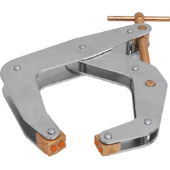 Kant Twist - Cantilever Clamps; Handle Style: T-Handle ; Maximum Opening Capacity (Inch): 6 ; Open Throat Depth (Inch): 5 ; Closed Throat Depth (Inch): 5 ; Jaw Material: Copper Plated Steel; Polyurethane ; Load Capacity (Lb.): 2000.000 - Exact Industrial Supply