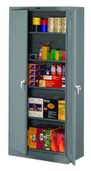 36"W x 18"D x 78"H Storage Cabinet, Knocked-Down, with 4 Adj. Shelves, Levelers, - Exact Industrial Supply