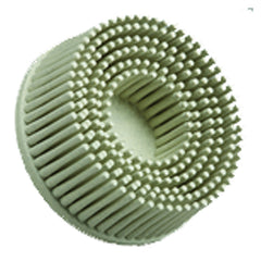 Scotch-Brite Roloc Bristle Disc RD-ZB 120 TR White 3″ × 5/8″ Tapered - Exact Industrial Supply
