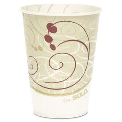 DART - Waxed Paper Cold Cups, 9 oz, Symphony Design, 100/Bag - Exact Industrial Supply