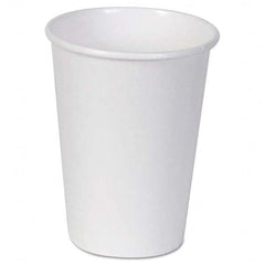 Paper Cups, Hot, 12 oz, White, 50/Bag White
