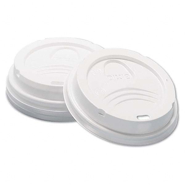 Dixie - Dome Hot Drink Lids, 8 oz Cups, White, 100/Sleeve, 10 Sleeves/Carton - Exact Industrial Supply