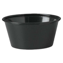 DART - Plastic Souffle Portion Cups, 3 1/4 oz, Black, 250/Bag, 2500/Carton - Exact Industrial Supply