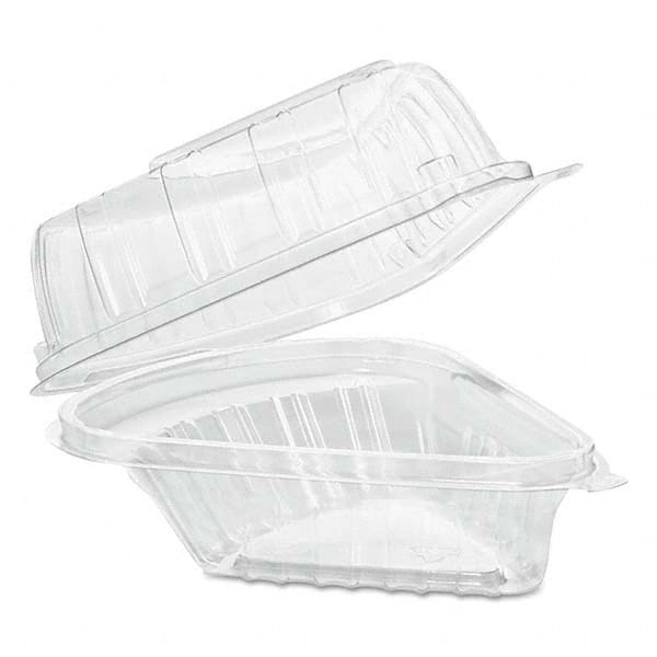 DART - Showtime Clear Hinged Containers, Pie Wedge, 6 2/3 oz, Plastic, 125/PK, 2 PK/CT - Exact Industrial Supply