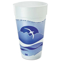 Horizon Foam Cup, Hot/Cold, 20 oz, Printed, Blueberry/White, 25/Bag, 20/CT White, Blueberry