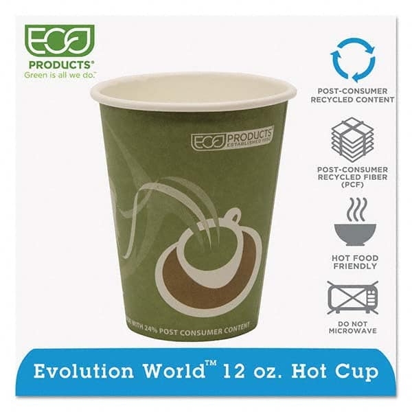 ECO PRODUCTS - Evolution World 24% Recycled Content Hot Cups - 12 oz, 50/PK, 20 PK/CT - Exact Industrial Supply